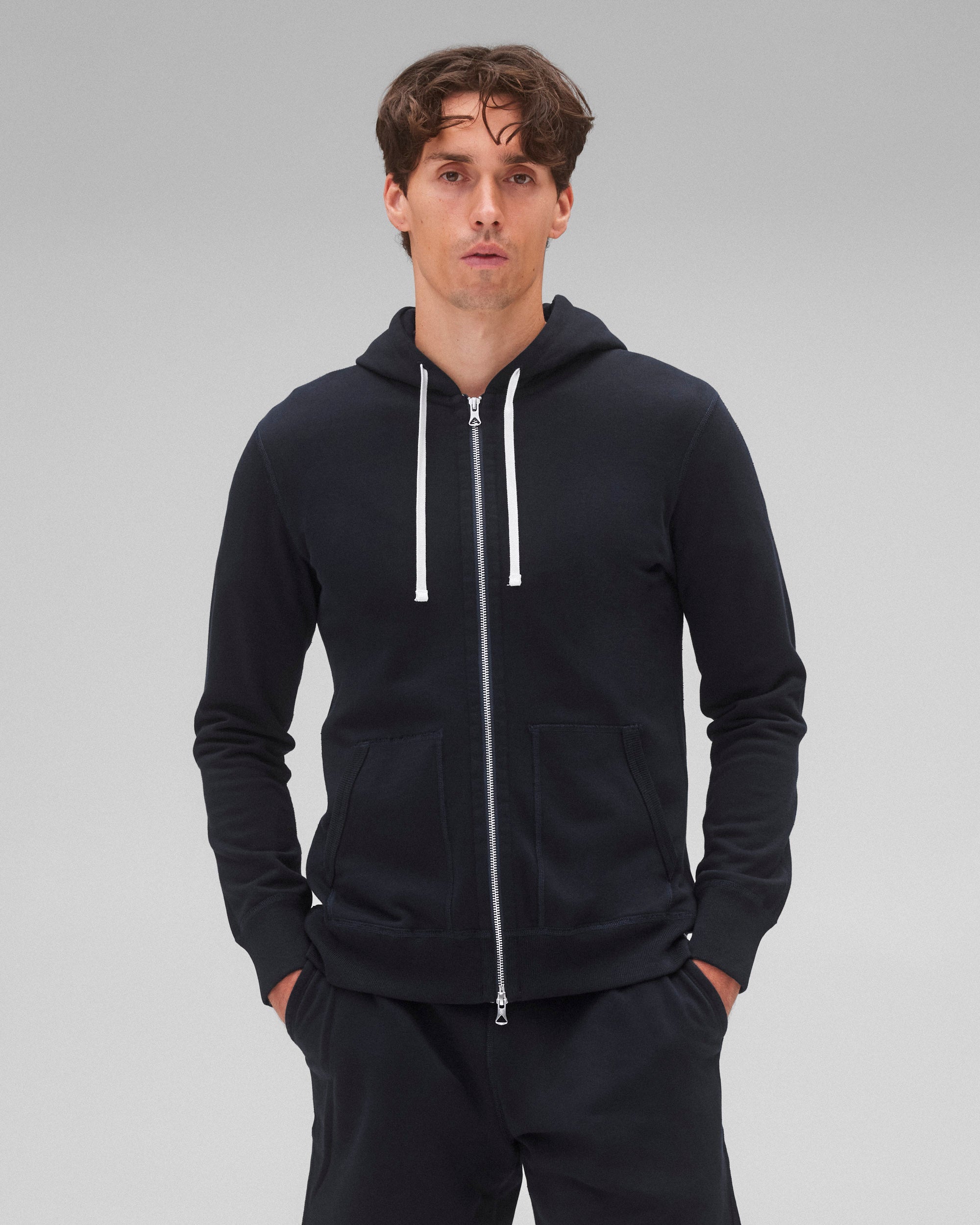 Midweight Terry Slim Zip Hoodie - Original