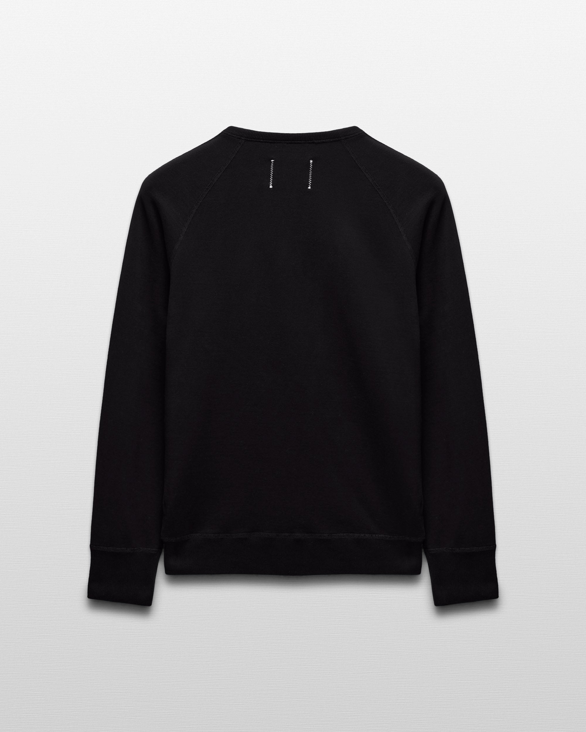 Kyoto Black Midweight Terry Classic Crewneck