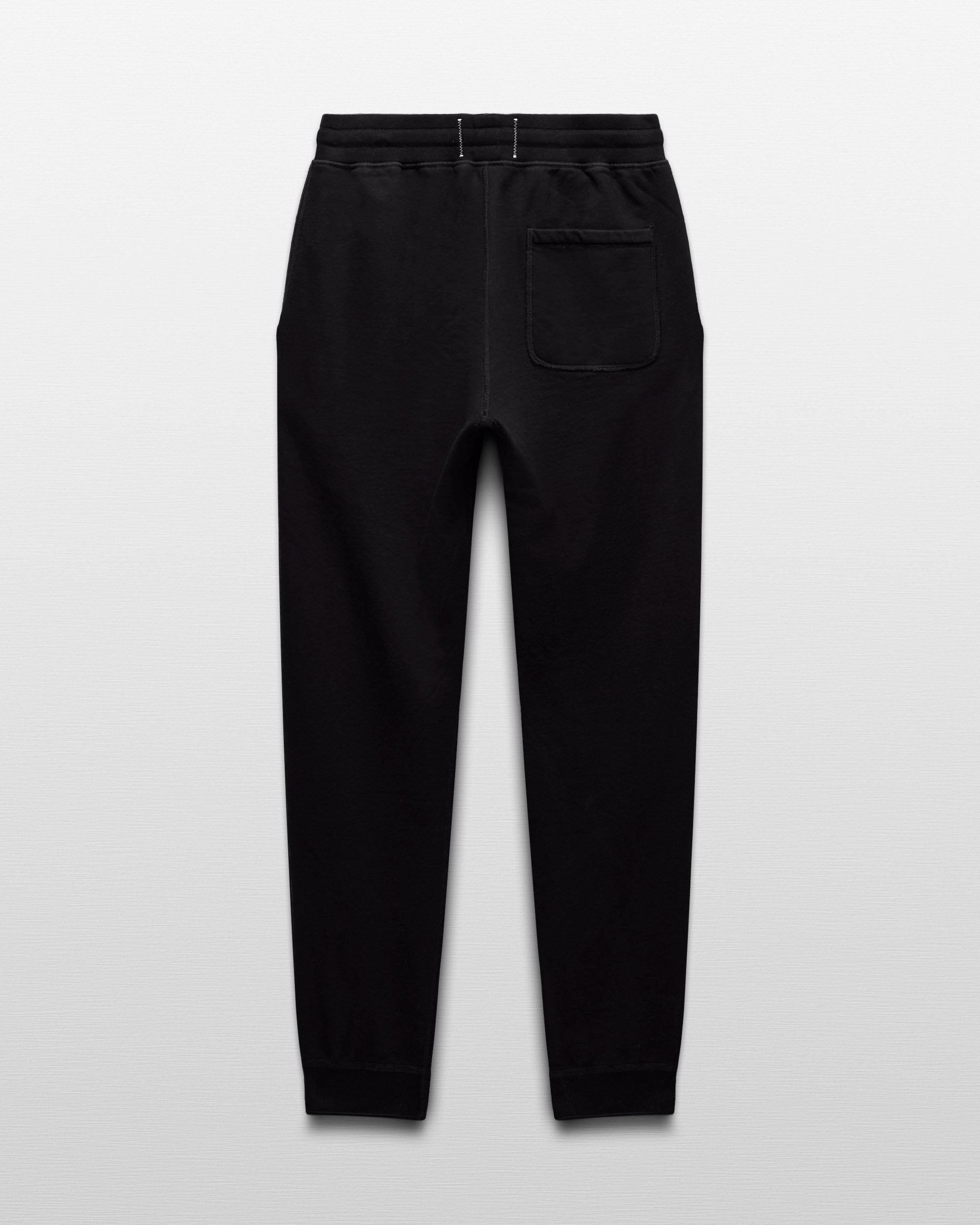 Kyoto Black Midweight Terry Slim Sweatpant
