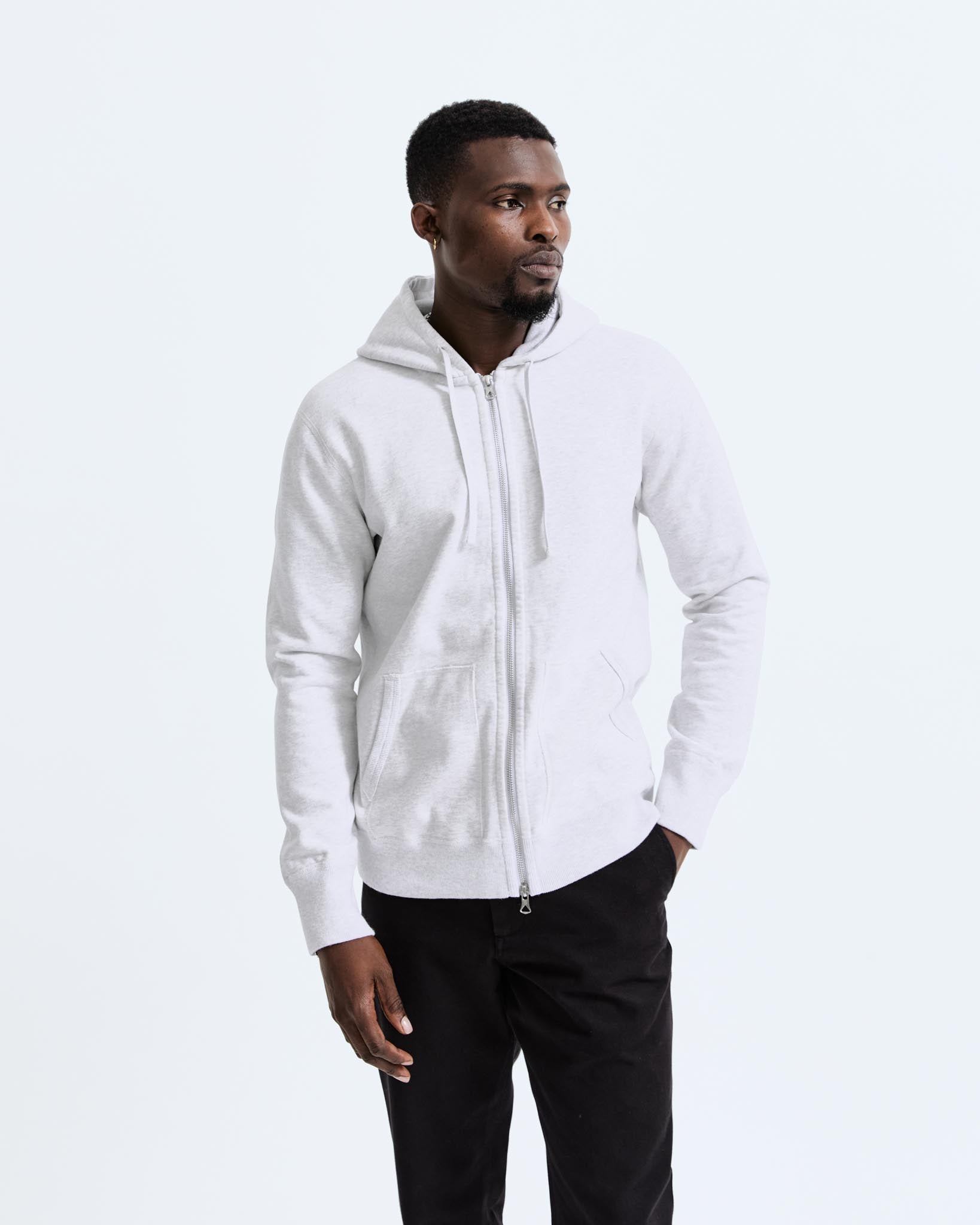 Midweight Terry Slim Zip Hoodie - Original