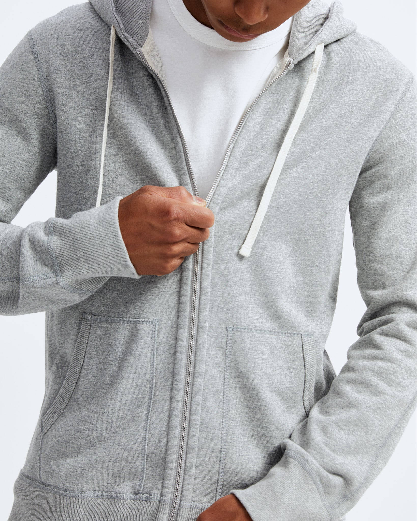 Midweight Terry Slim Zip Hoodie - Original