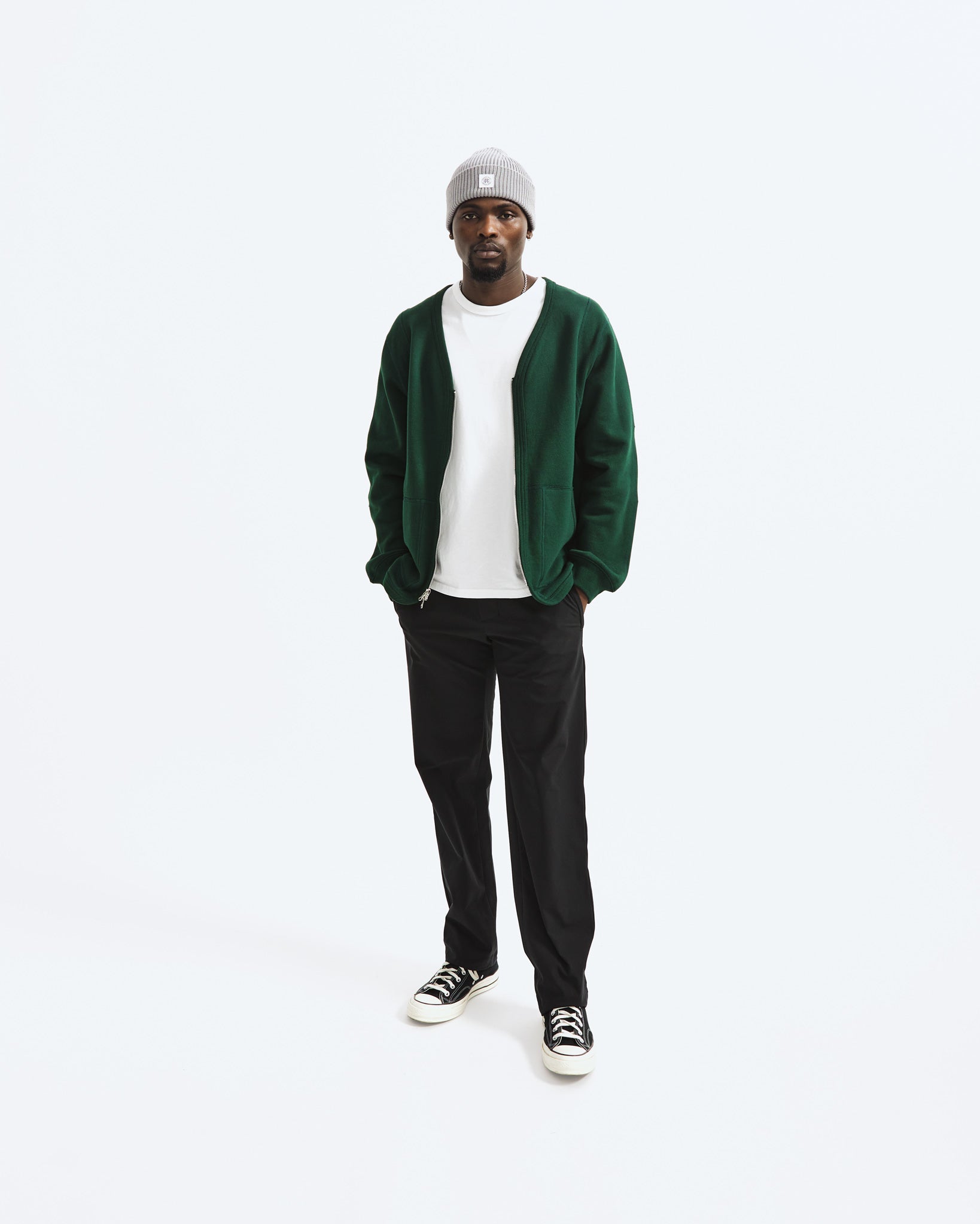 【Reigning Champ】Midweight Fleece Cardigan | Reigning Champ 