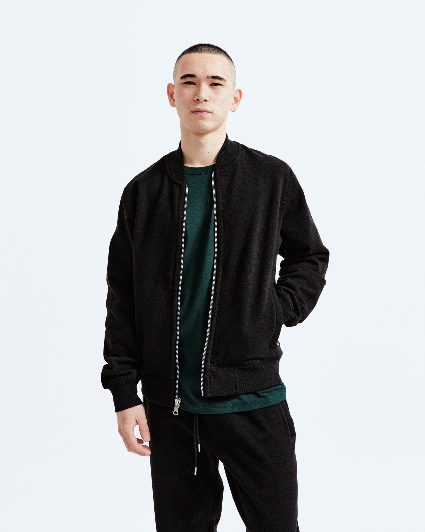 Heavyweight Fleece Bomber Jacket