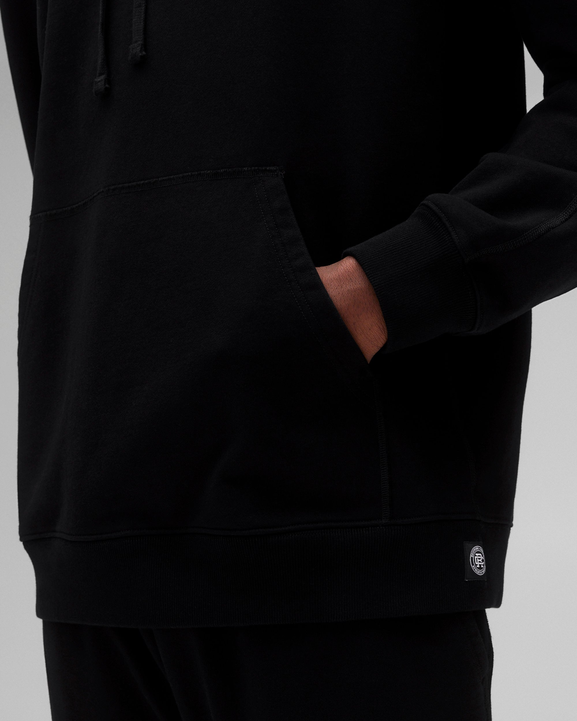 Kyoto Black Midweight Terry Classic Hoodie