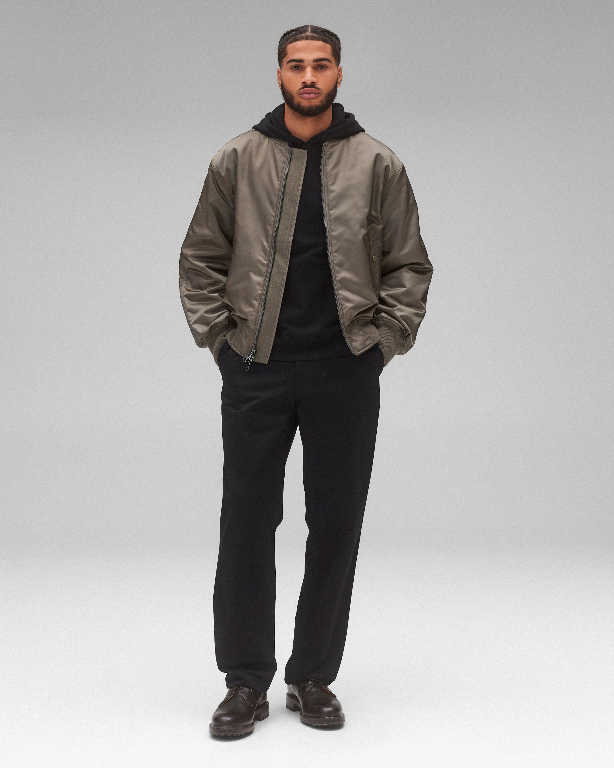 Nylon Twill Crew Jacket