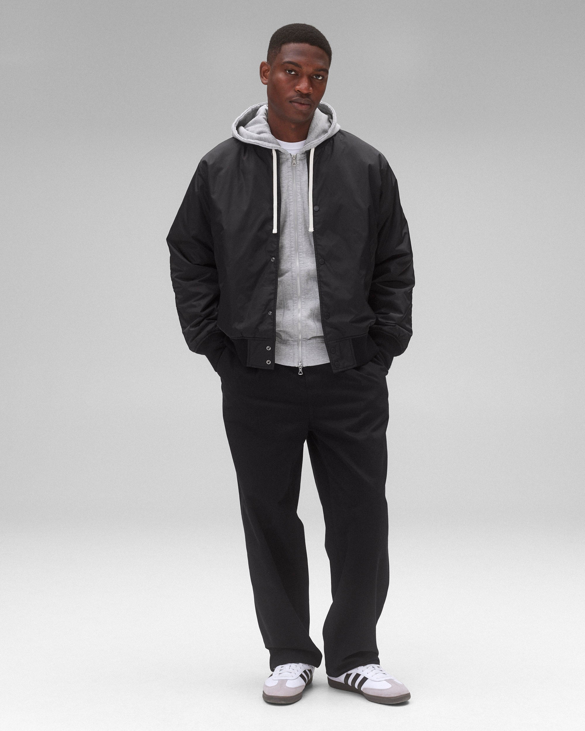 Econyl Satin Nylon Stadium Jacket