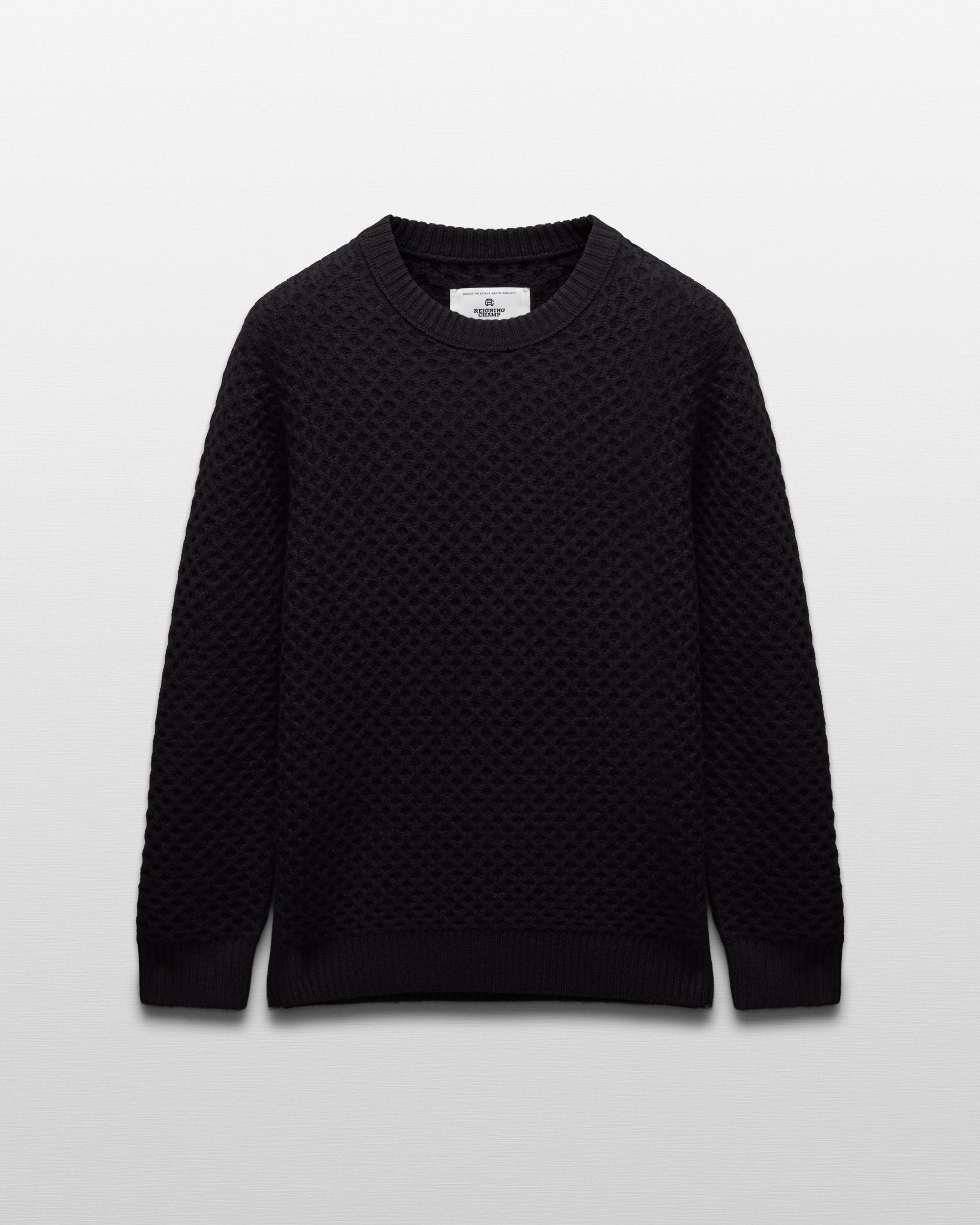 Merino Honeycomb Crewneck