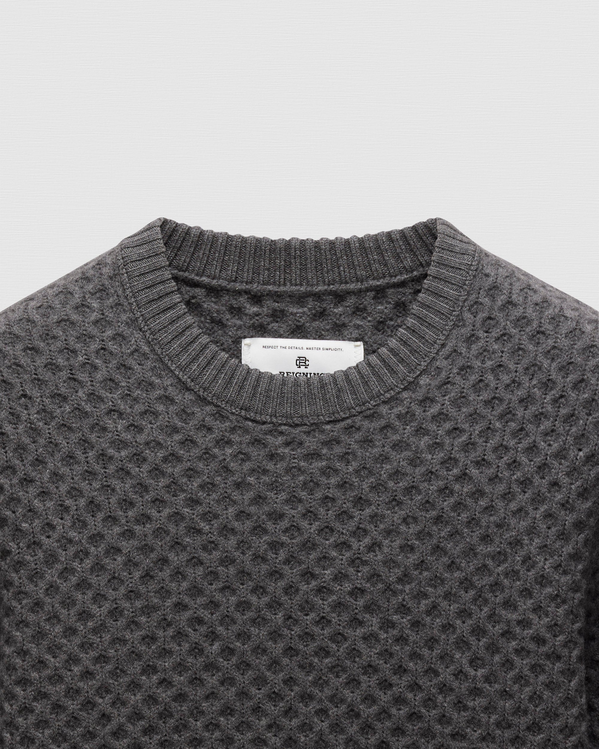 Merino Honeycomb Crewneck