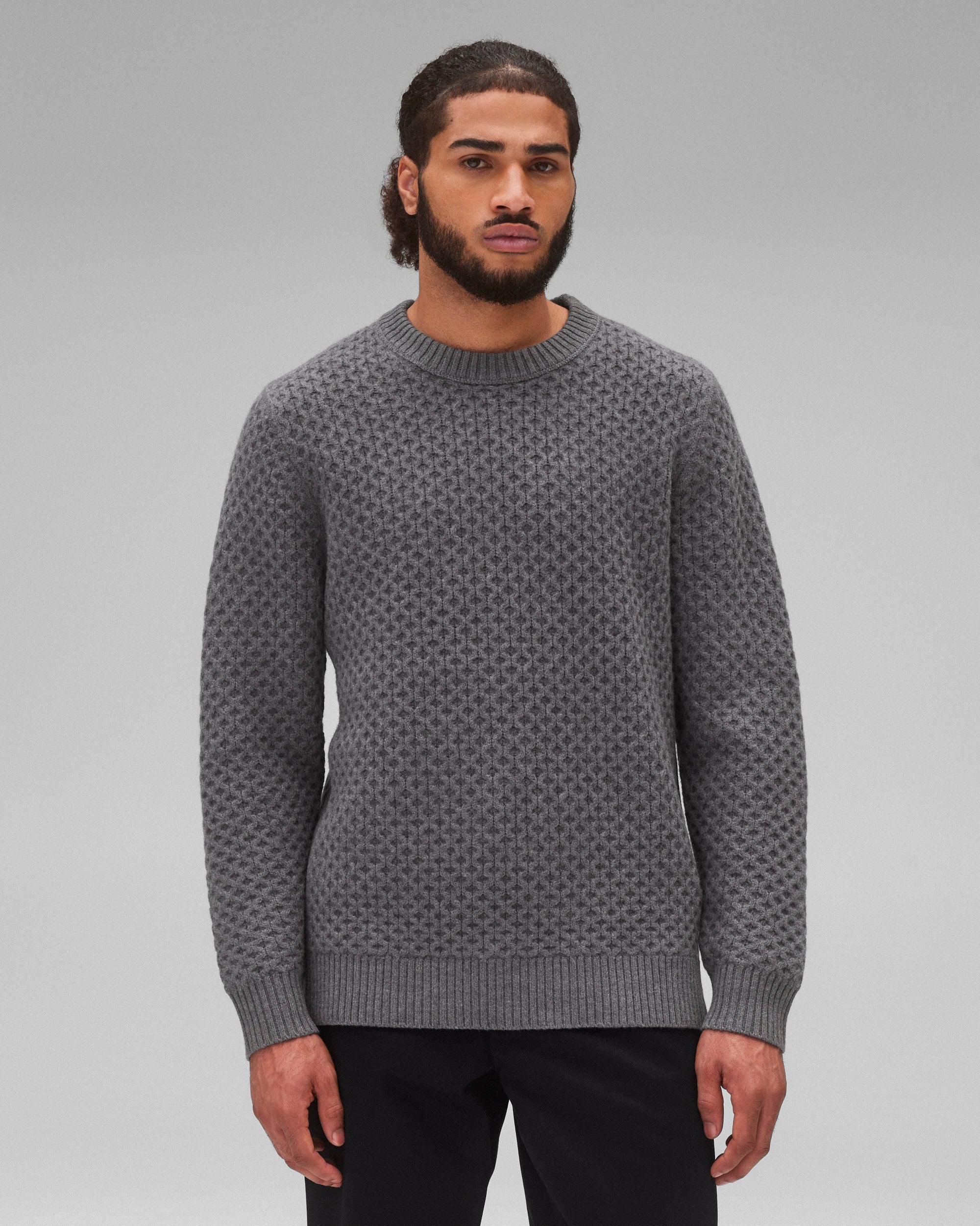 Merino Honeycomb Crewneck