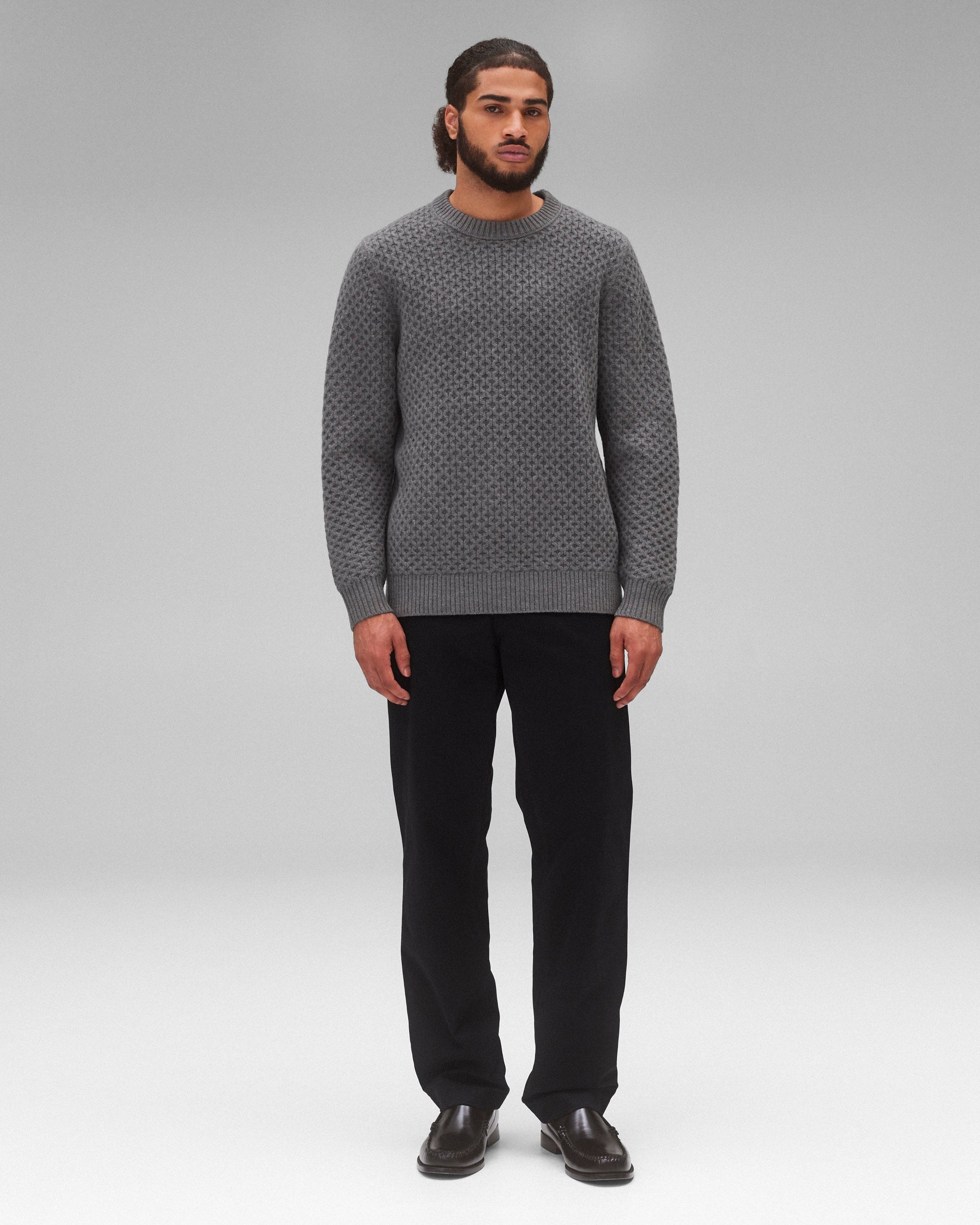 Merino Honeycomb Crewneck