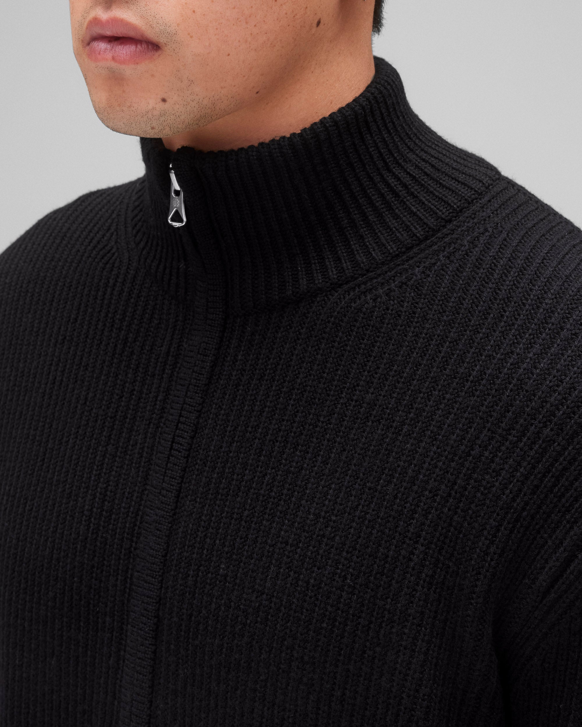 Merino Rib Vinnie Track Jacket