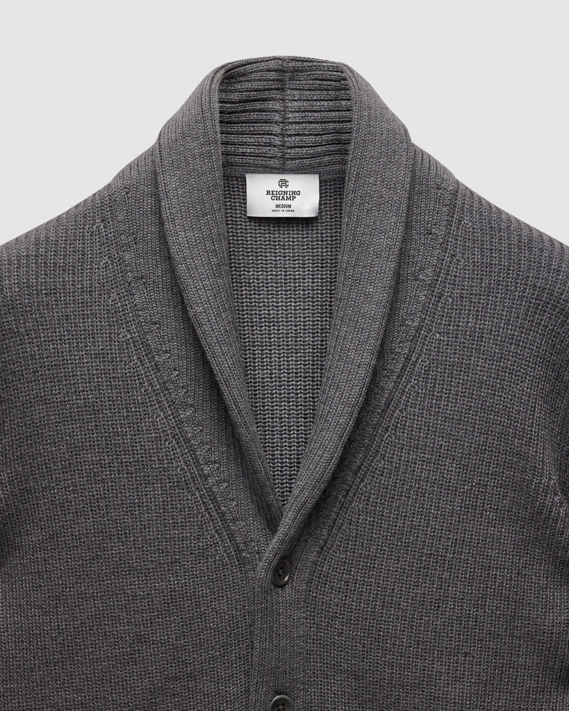 トップス Ron Herman/Alpaca Shawl Collar Cardigan Reigning Champ | レイニングチャンプ】Merino Rib Vinnie Shawl Cardigan
