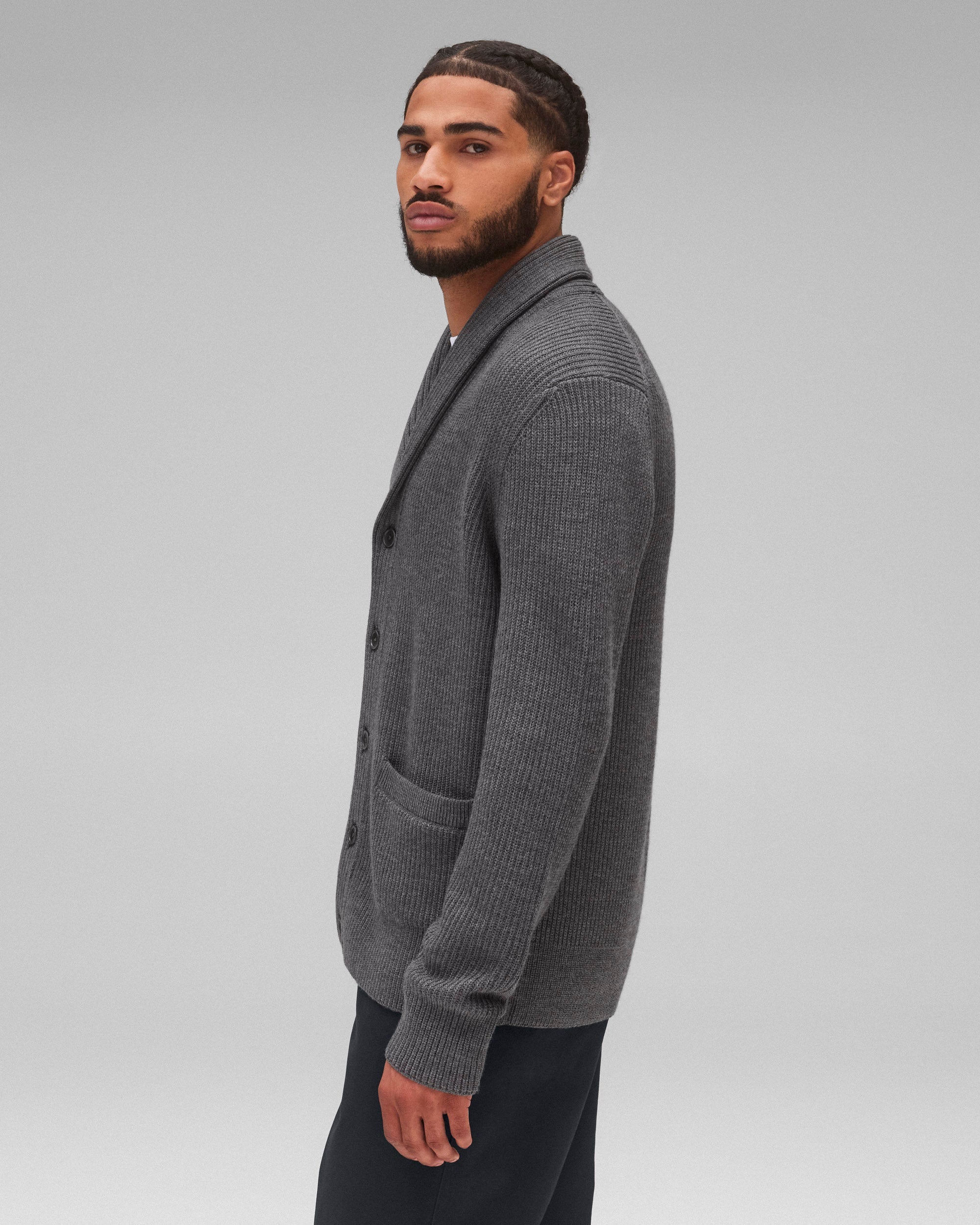 Merino Rib Vinnie Shawl Cardigan