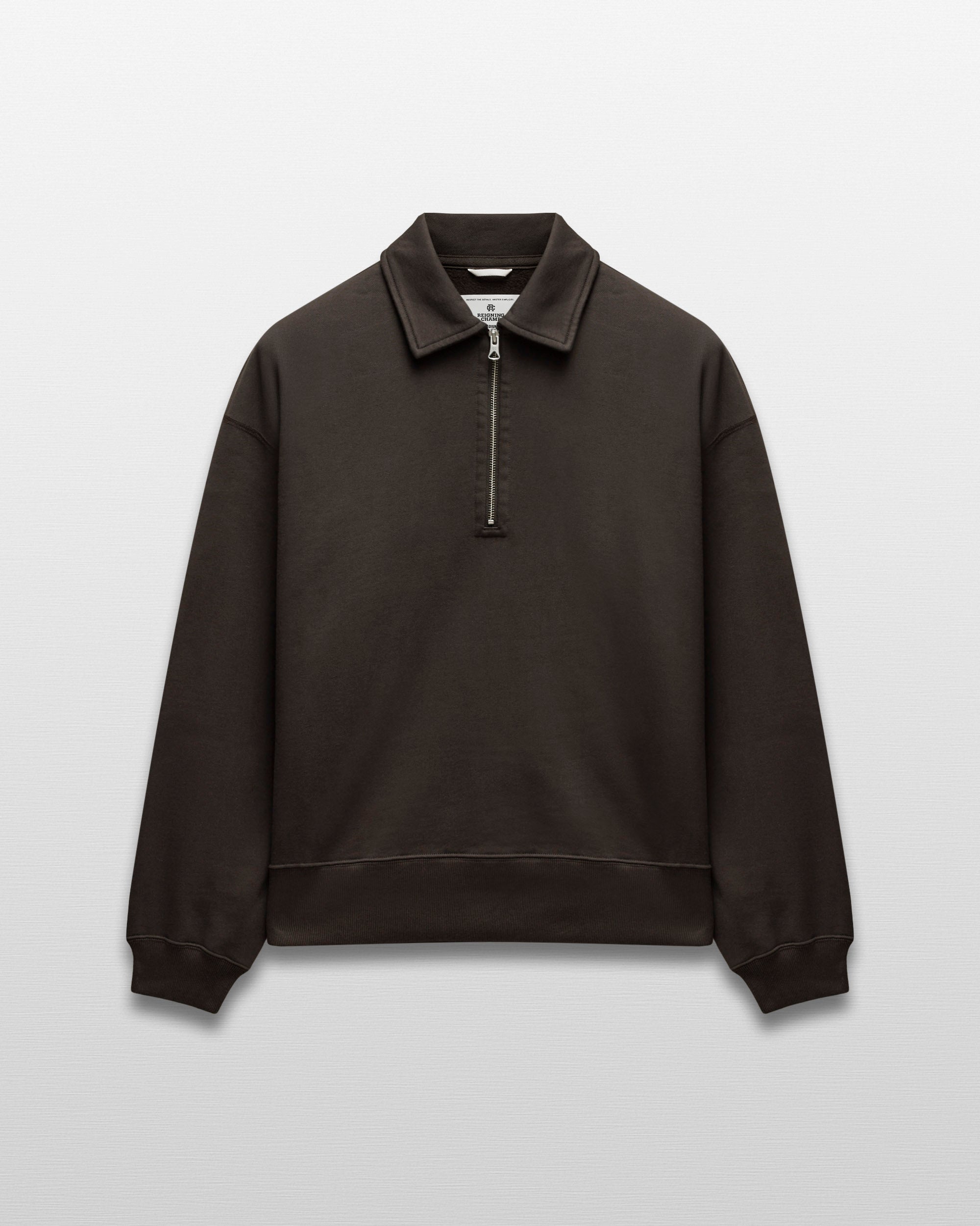 Brushed Fleece Relaxed Half Zip Sweatshirt
