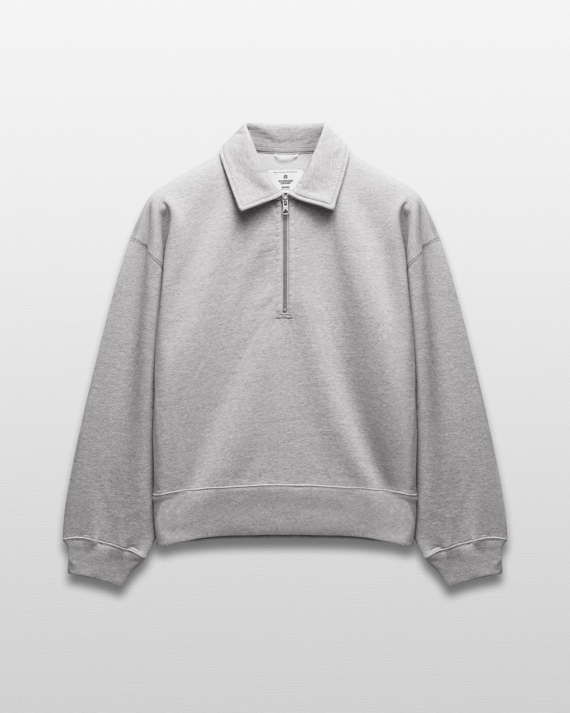 Brushed Fleece Relaxed Half Zip Sweatshirt