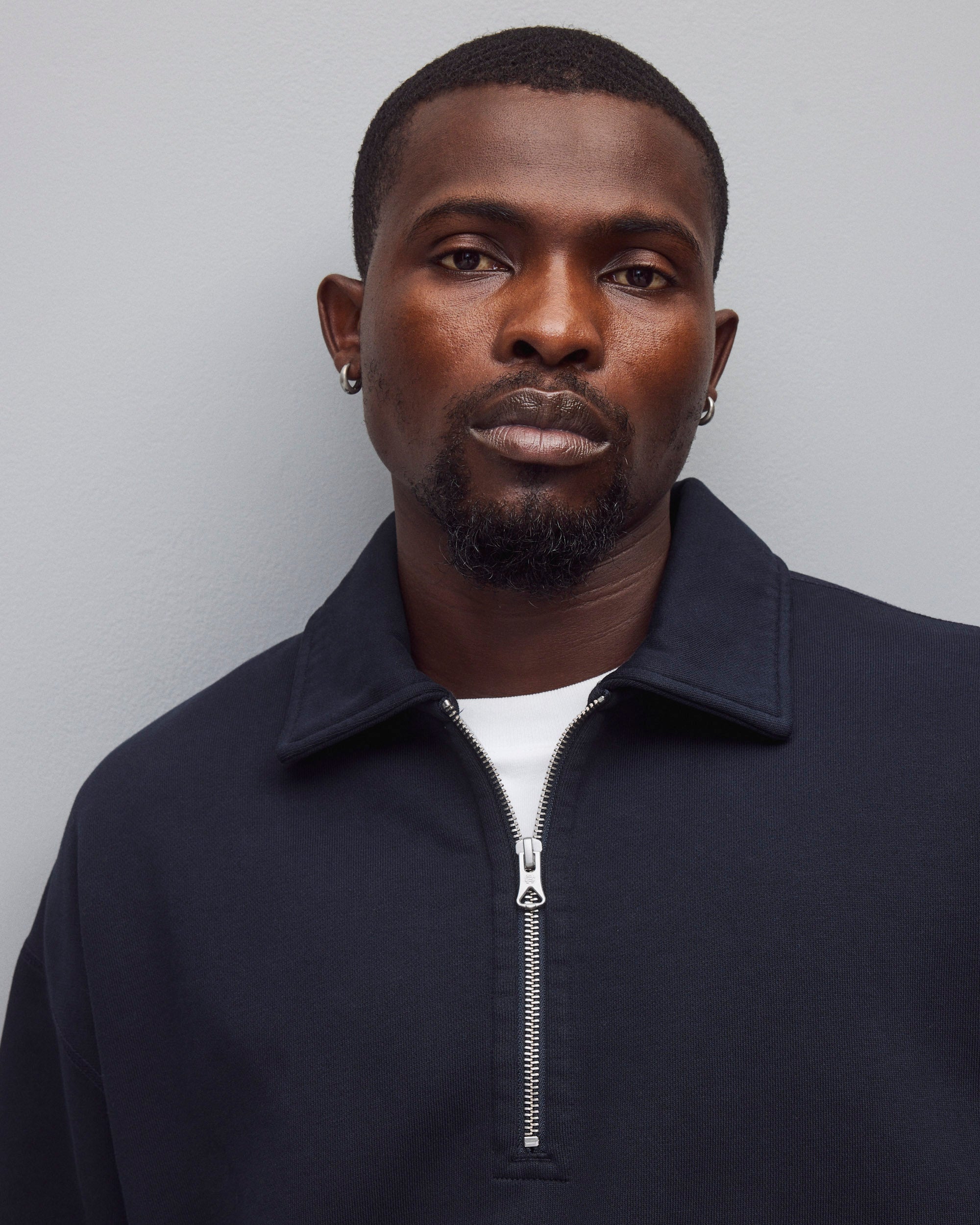 Brushed Fleece Relaxed Half Zip Sweatshirt