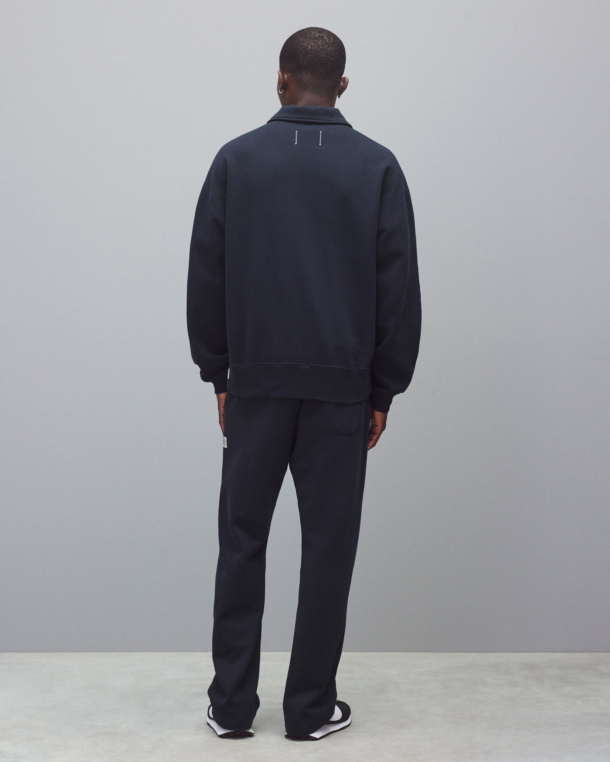 Brushed Fleece Relaxed Half Zip Sweatshirt