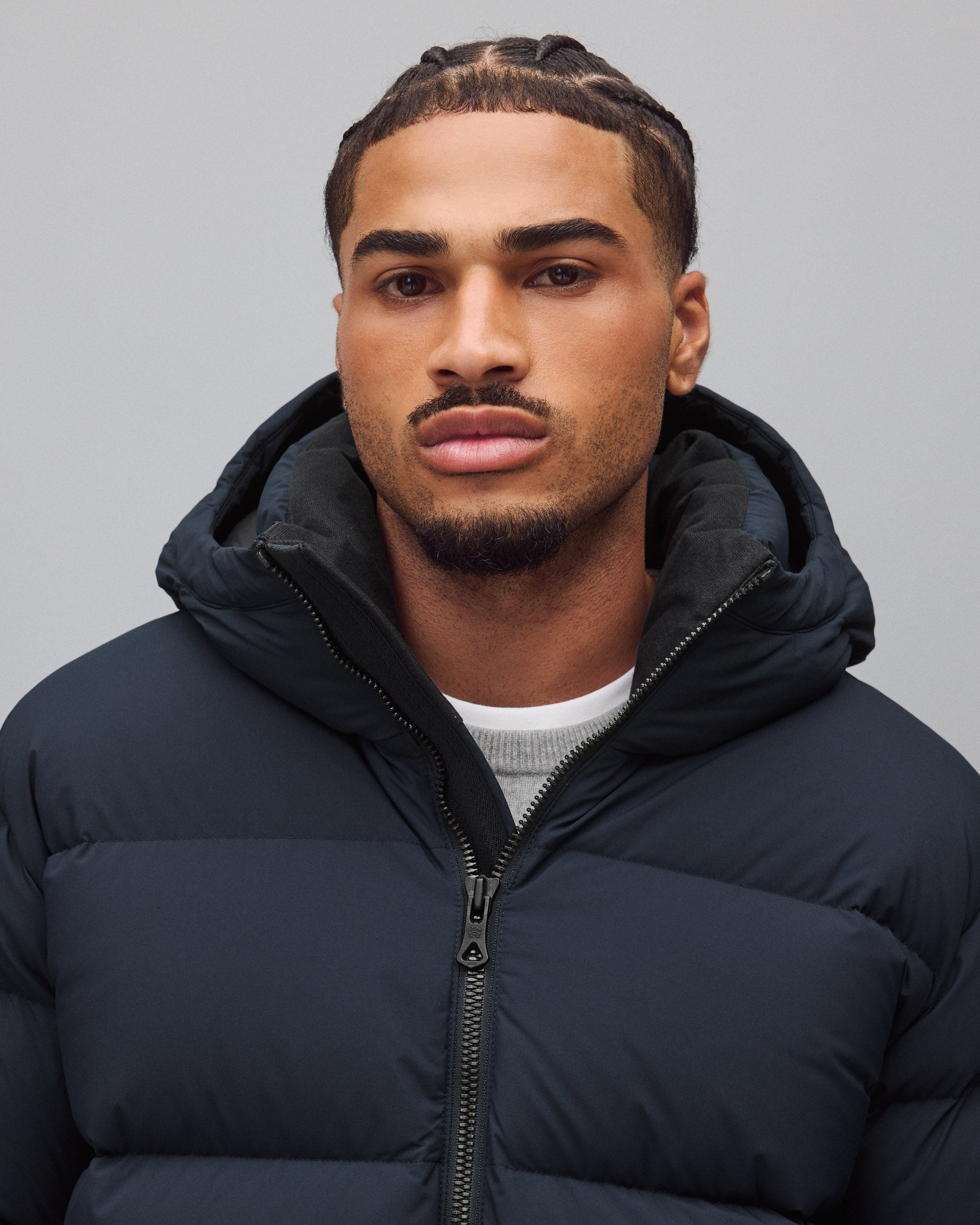 Matte Ripstop Franchise Hooded Down Jacket