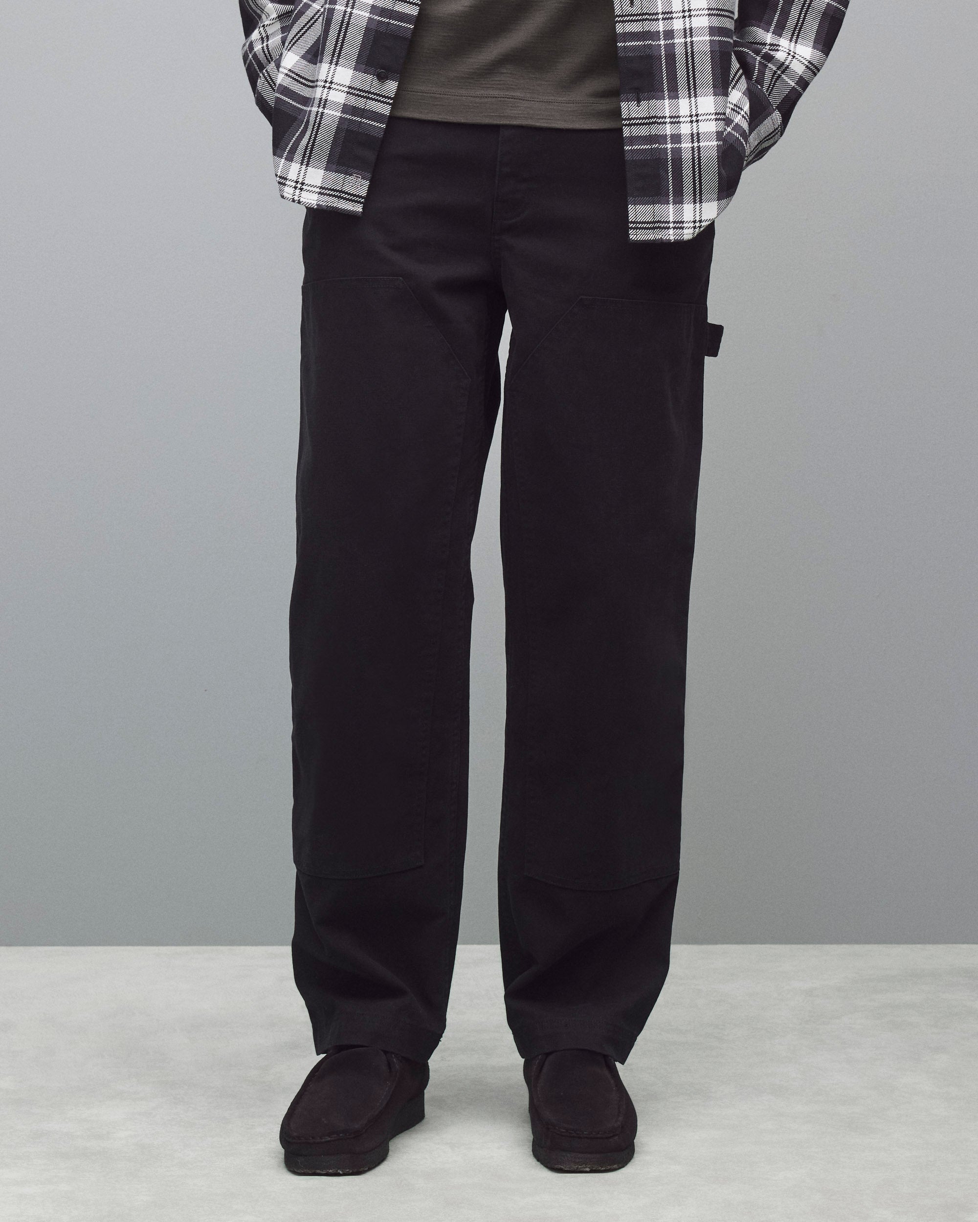 Cotton Canvas Relaxed Double Knee Pant