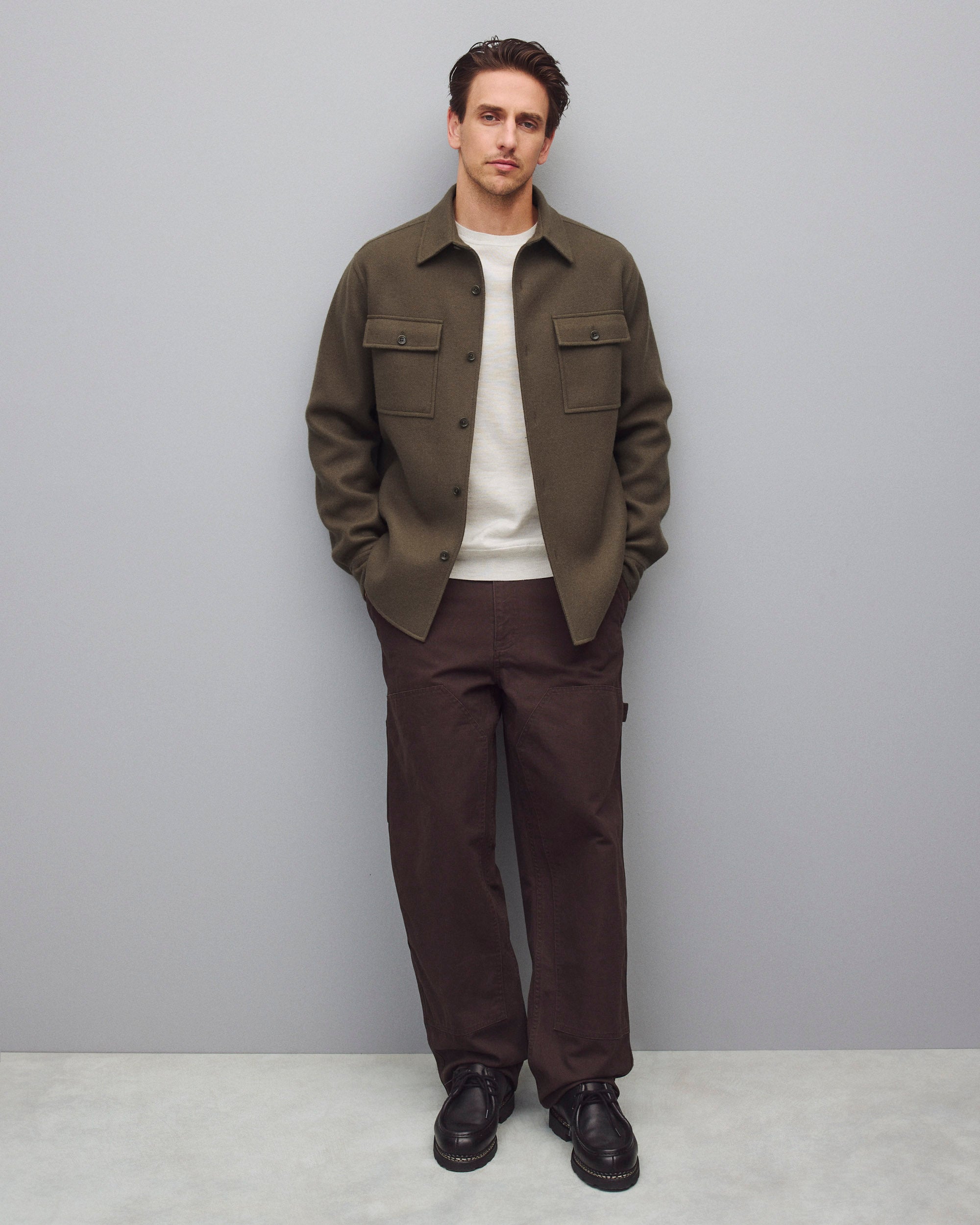 Cotton Canvas Relaxed Double Knee Pant
