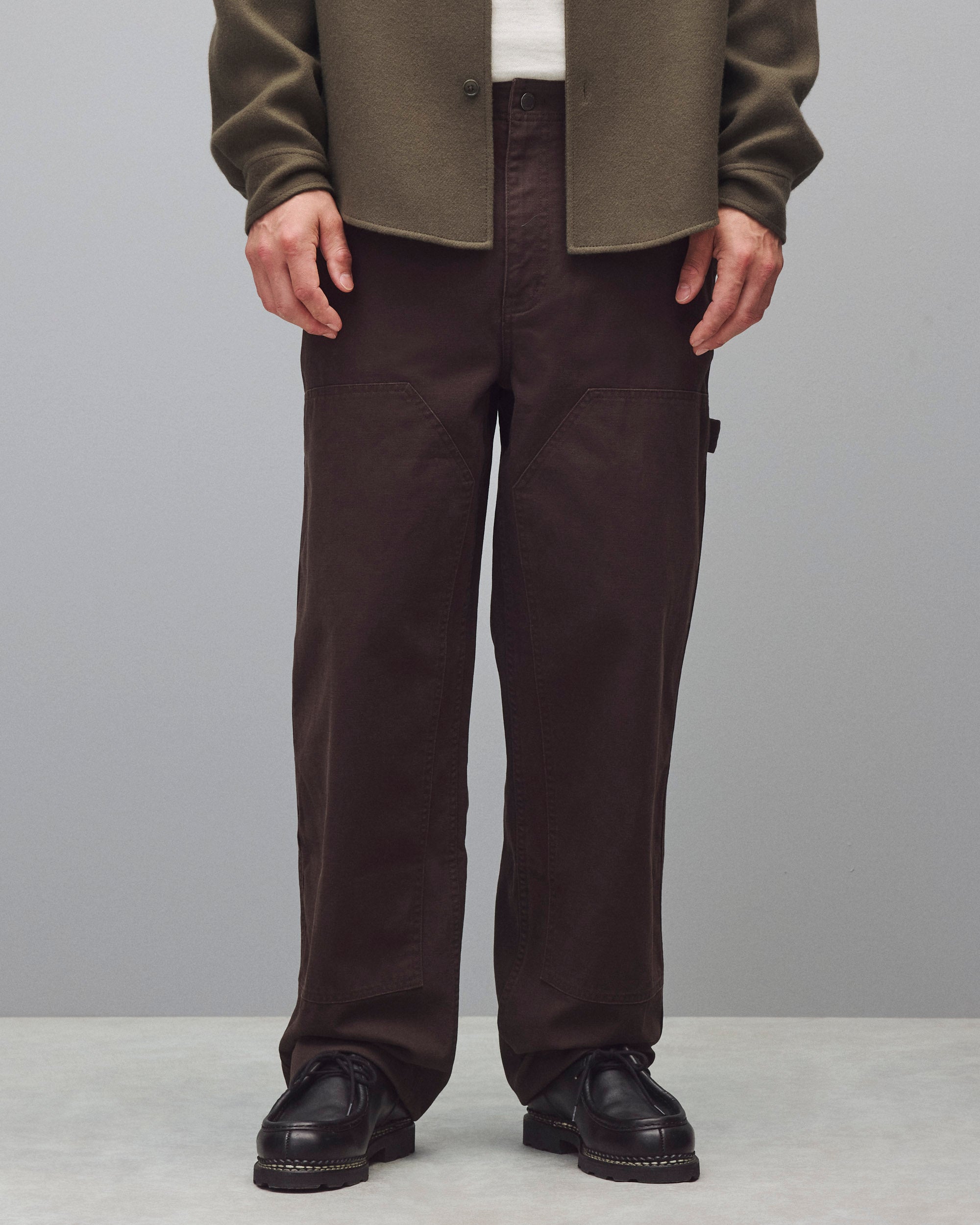 Cotton Canvas Relaxed Double Knee Pant