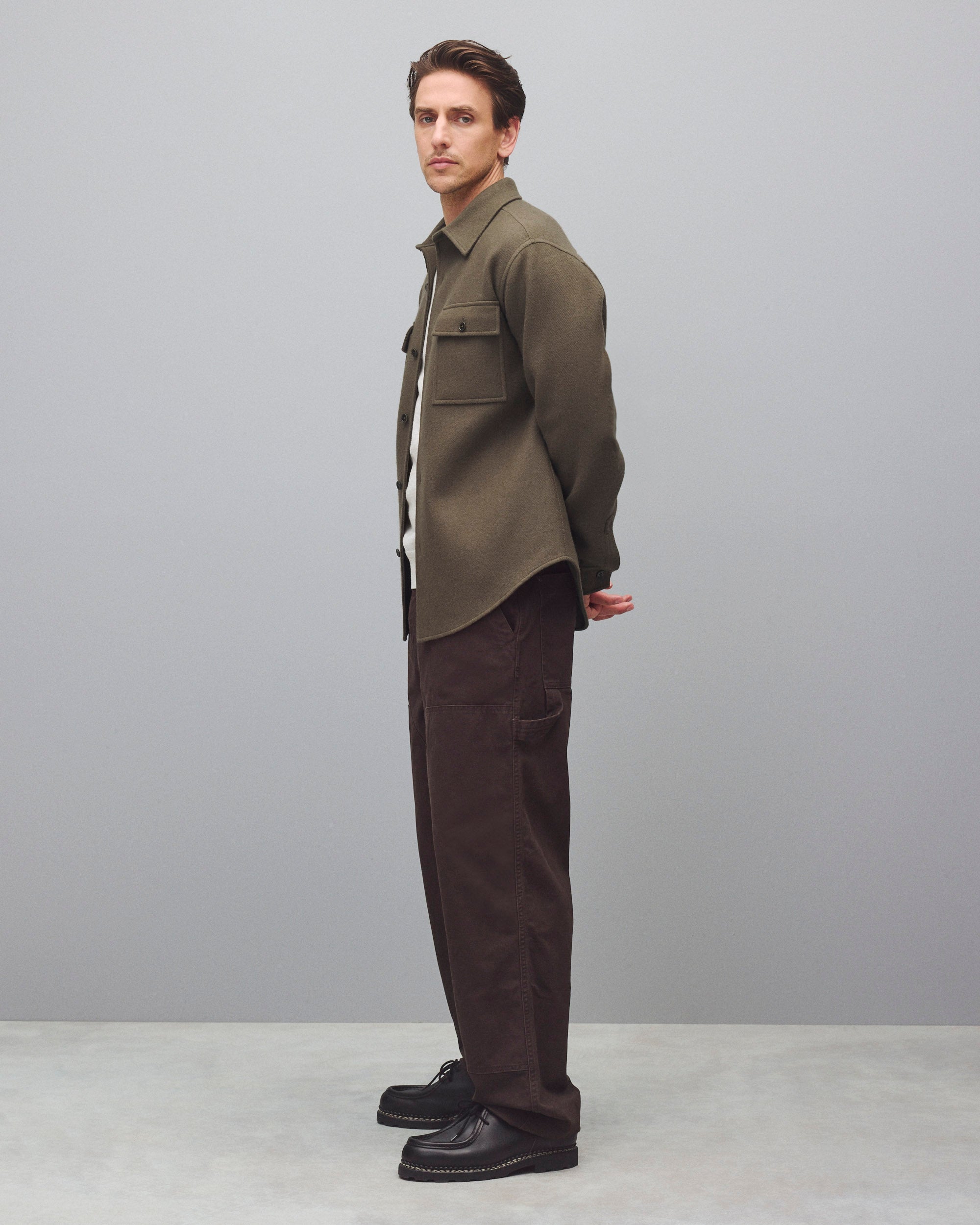 Cotton Canvas Relaxed Double Knee Pant
