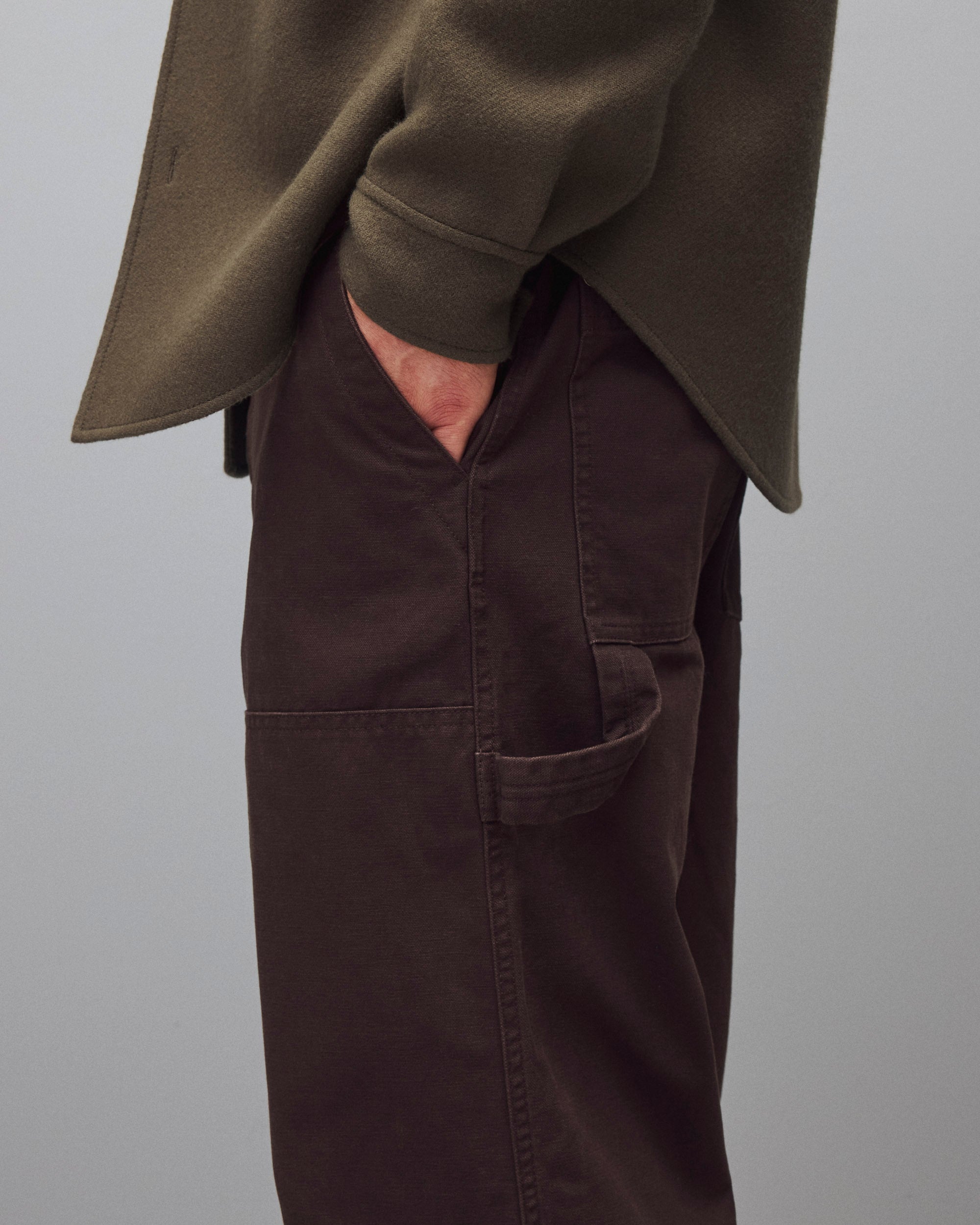 Cotton Canvas Relaxed Double Knee Pant