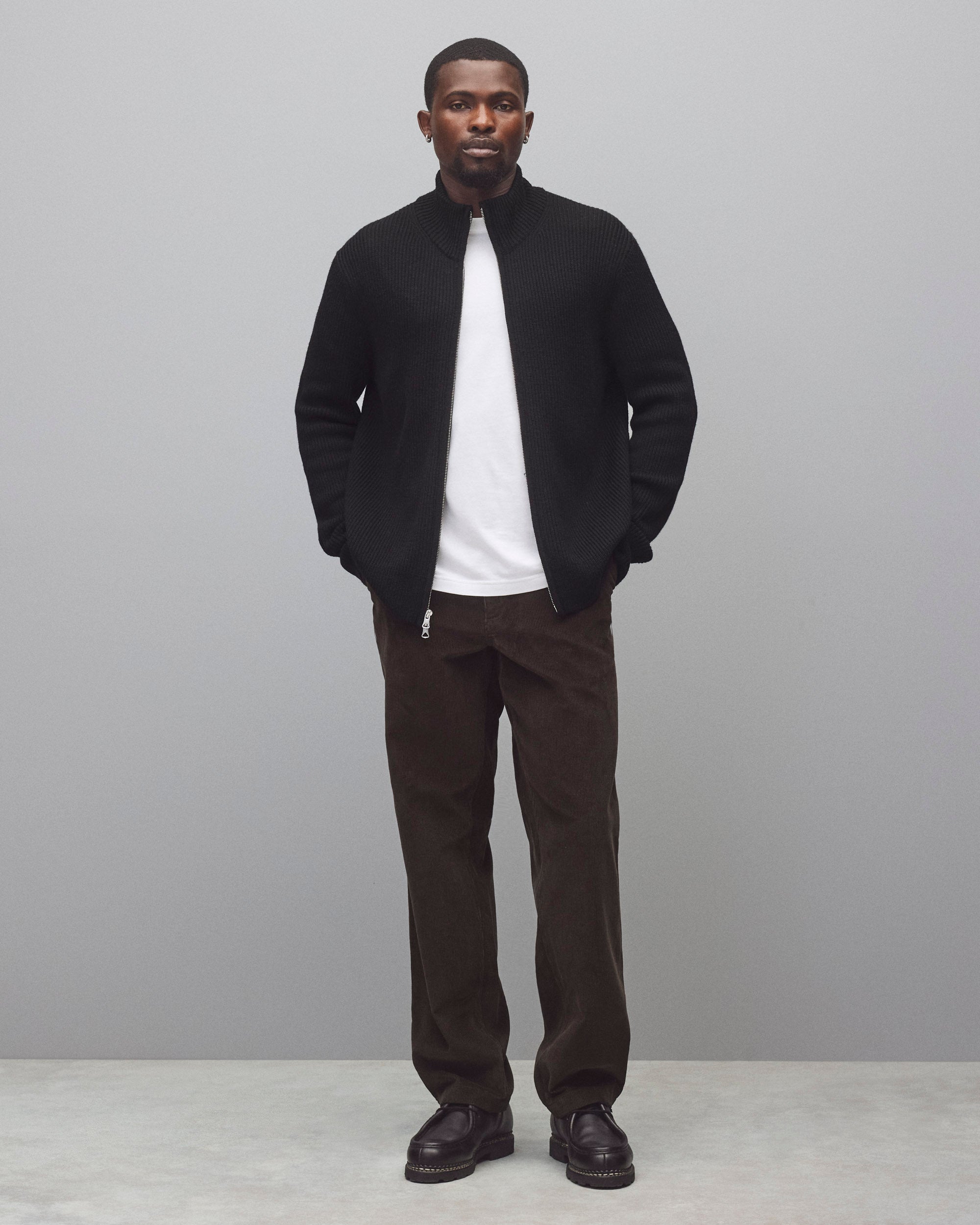Merino Rib Vinnie Track Jacket