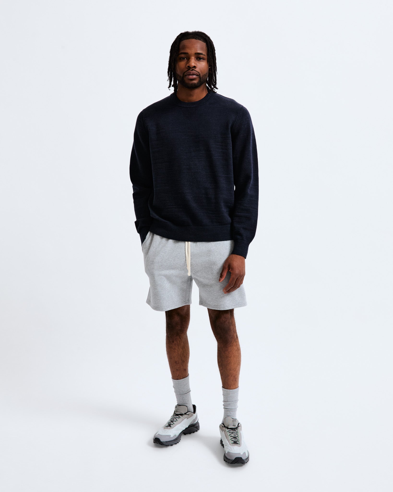 Cotton Slub Laurel Crewneck