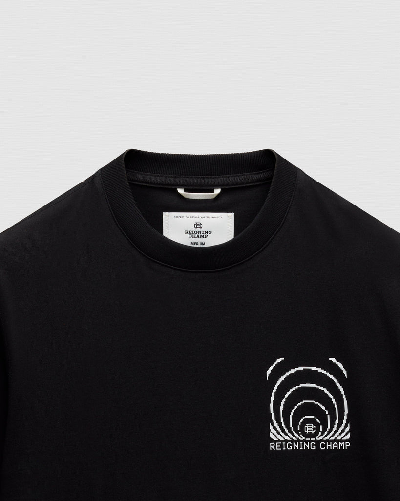 ●REIGNING CHAMP●デュアル ジャージー スタンダード Tシャツ SS25_RC-1552_BLACK-WHITE_T-