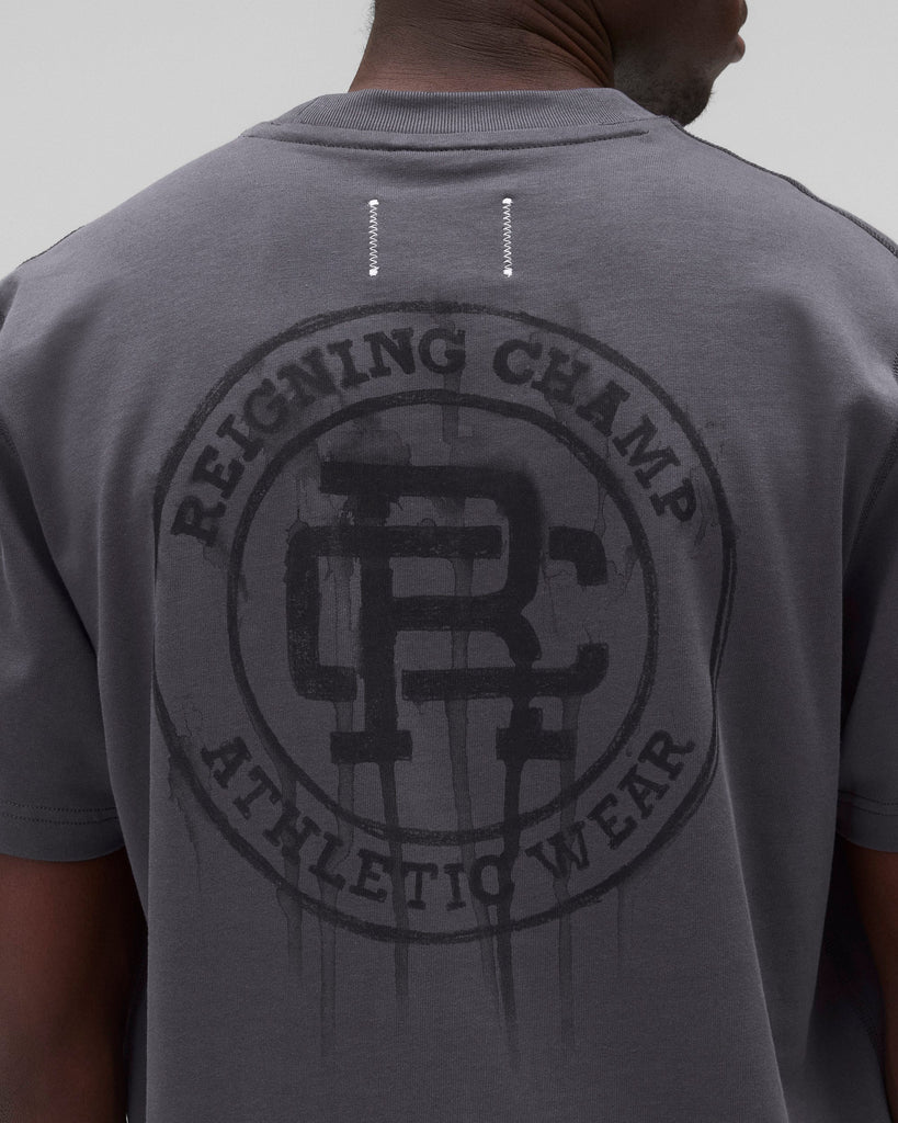 スプレーグラフィックロゴ☆【Reigning Champ】半袖 Tシャツ Reigning Champ | レイニングチャンプ】Midweight Jersey Azalea