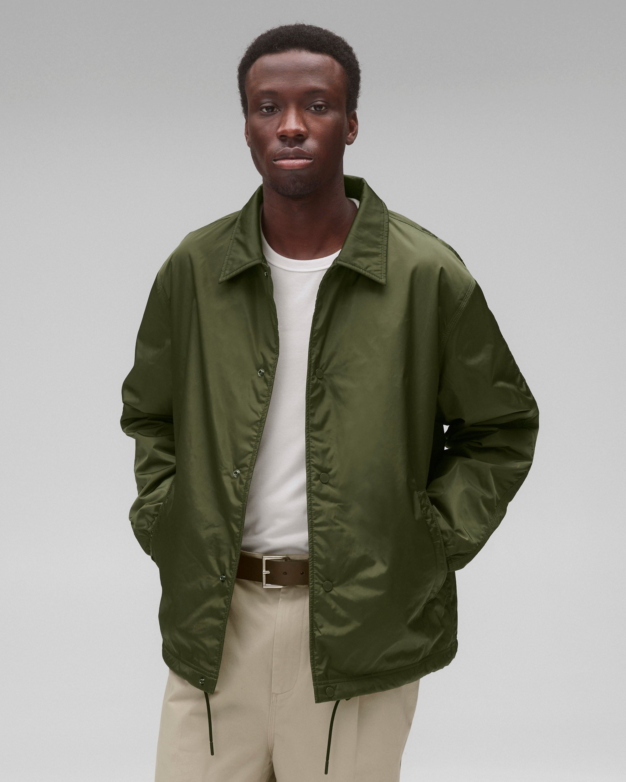 Econyl Satin Nylon Coach's Jacket