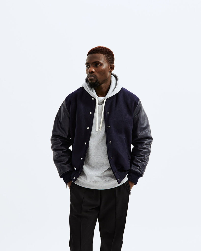 Reigning Champ | レイニングチャンプ】Melton Wool Varsity Jacket | Reigning Champ JP
